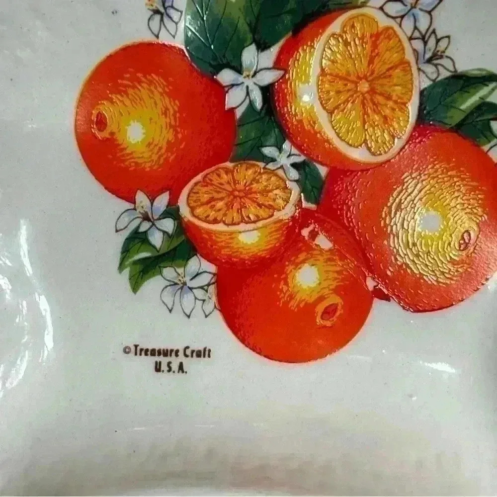 Vintage Universal Studios Treasure Craft ashtray or  trinket dish with oranges - Picture 4 of 5